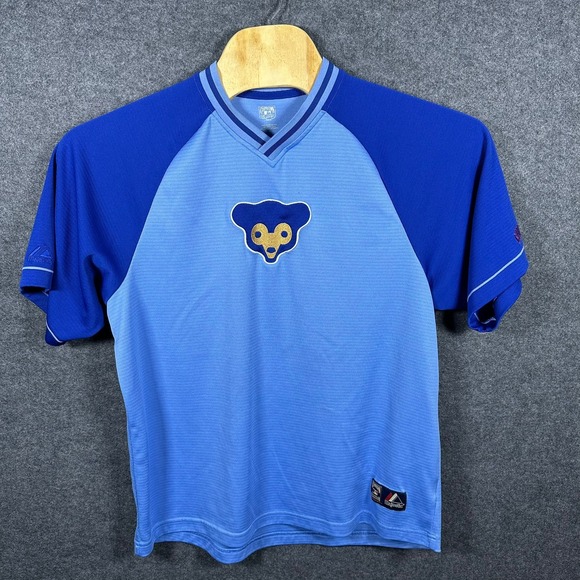 Majestic Other - Majestic Cooperstown Collection Chicago Cubs Vintage Bear Jersey Blue Mens Large